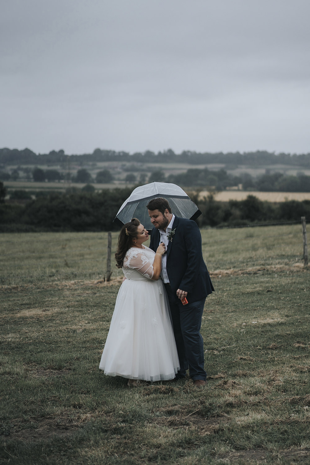 Bride Bridal Dress Gown Overlay Belt See Through Sleeves Open Shirt Groom Rain Umbrella Celestial Cow Shed Wedding Tora Baker Photography