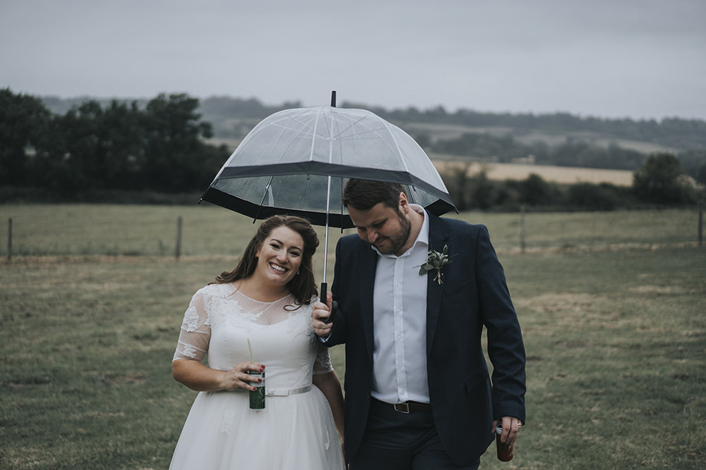 Bride Bridal Dress Gown Overlay Belt See Through Sleeves Open Shirt Groom Umbrella Rain Celestial Cow Shed Wedding Tora Baker Photography