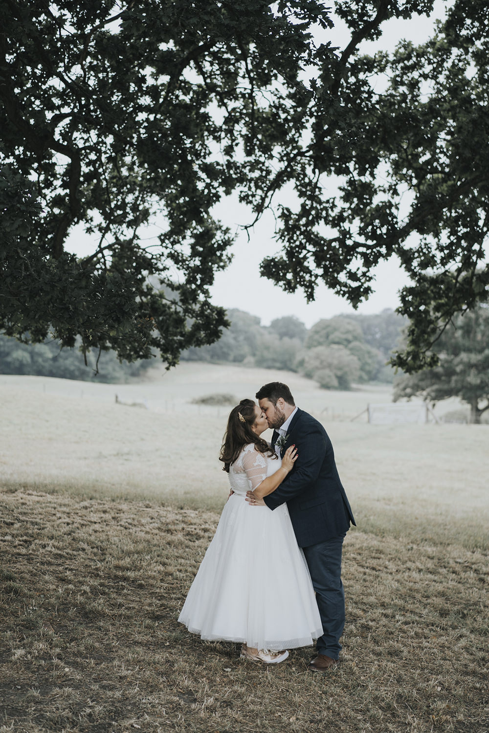 Bride Bridal Dress Gown Overlay Belt See Through Sleeves Open Shirt Groom Celestial Cow Shed Wedding Tora Baker Photography