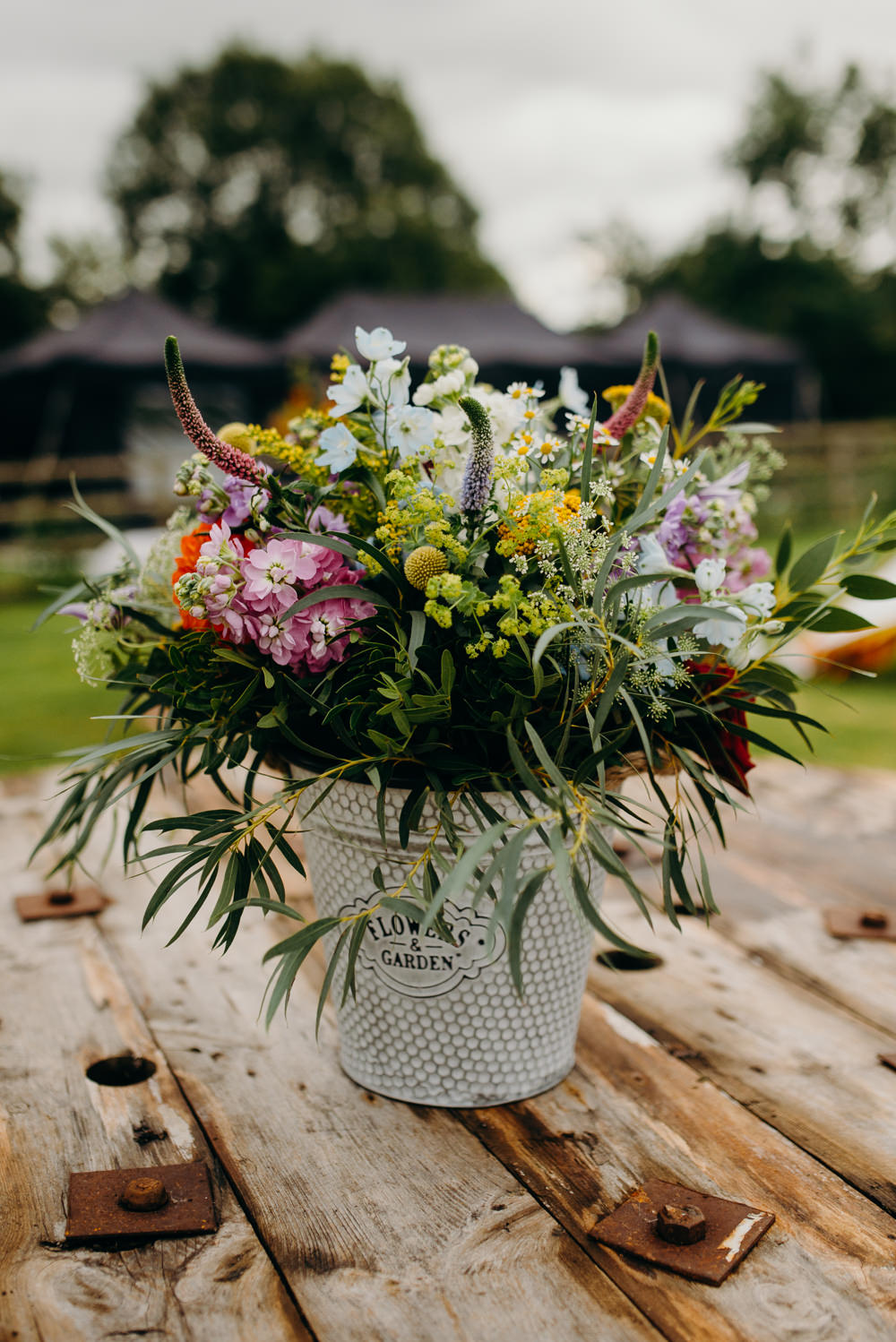 Wild Meadow Flowers Wildflowers Colourful Stretch Tent Wedding Peter Mackey Photography