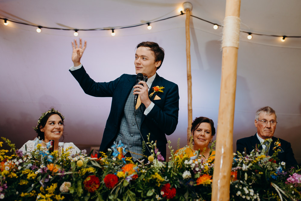 Colourful Stretch Tent Wedding Peter Mackey Photography