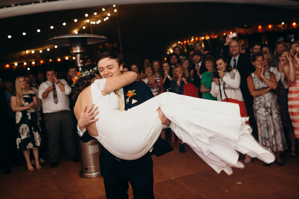 Colourful Stretch Tent Wedding Peter Mackey Photography