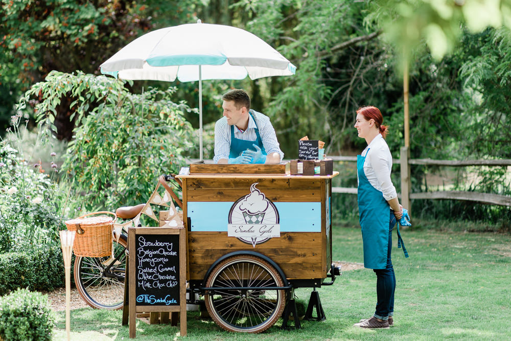 Ice Cream Bicycle Trailer Creative Summer Wedding Gemma Giorgio Photography
