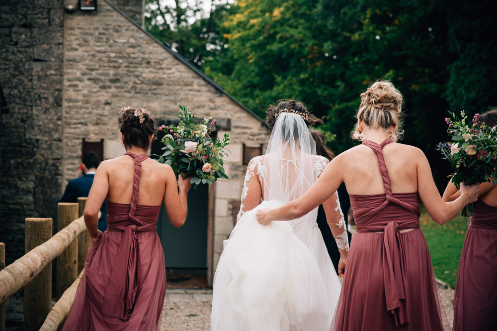 Long Maxi Dusky Pink Bridesmaid Bridesmaids Dress Dresses Multiway Cripps Barn Wedding Isobel Murphy Photography