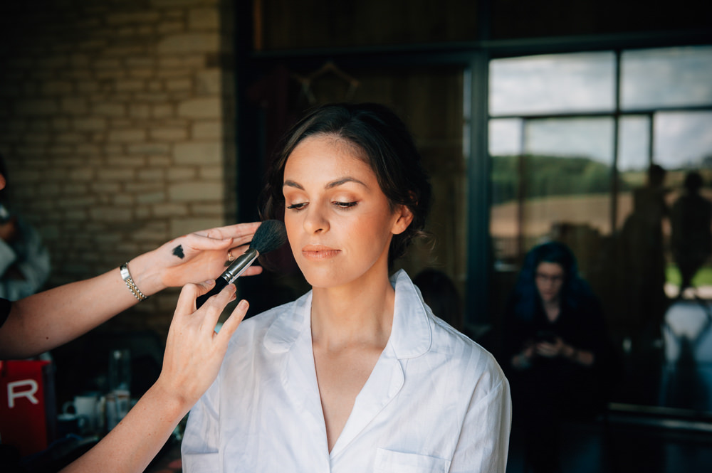 Bride Bridal Make Up Cripps Barn Wedding Isobel Murphy Photography