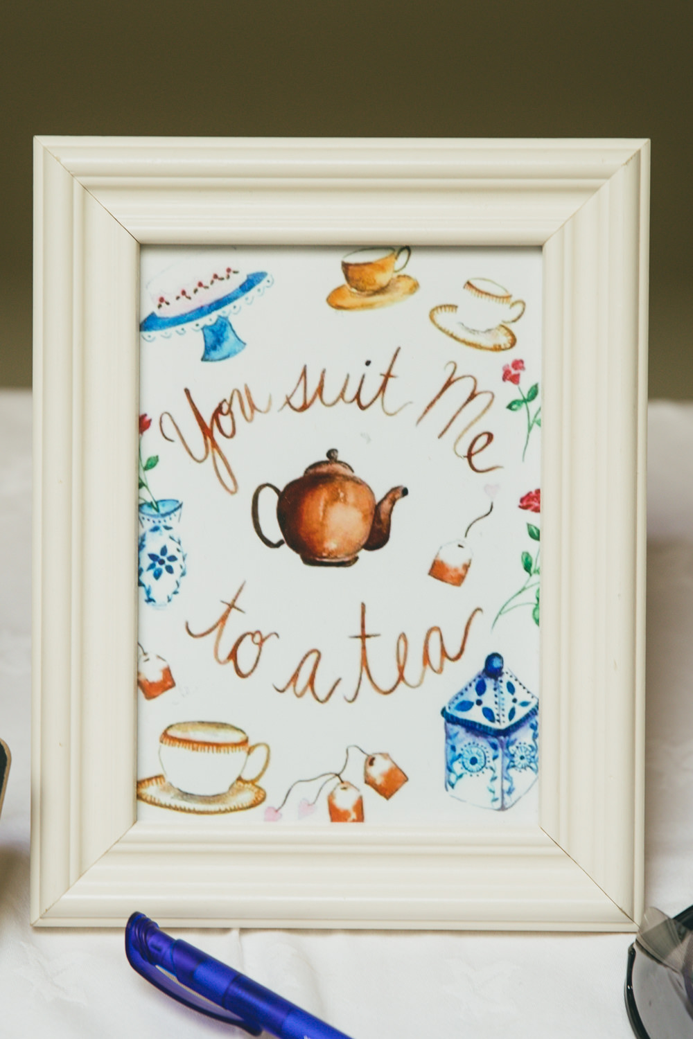 Love Quote Sign Tea Damerham Village Hall Wedding Lisa-Marie Halliday Photography