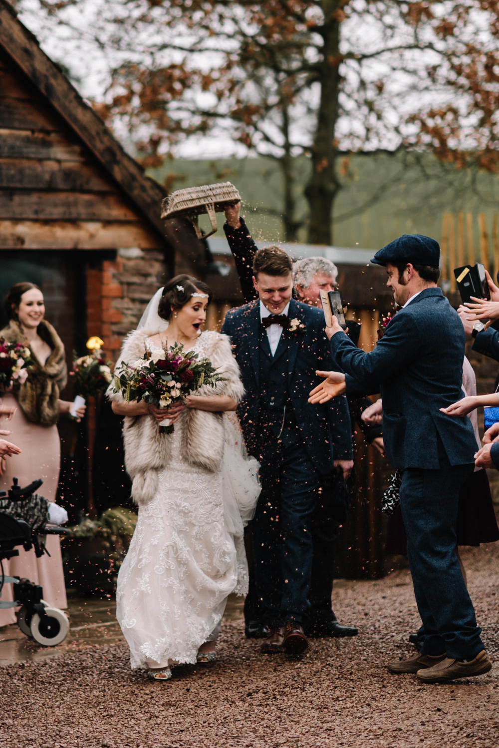 Confetti Dewsall Court Wedding Oobaloos Photography