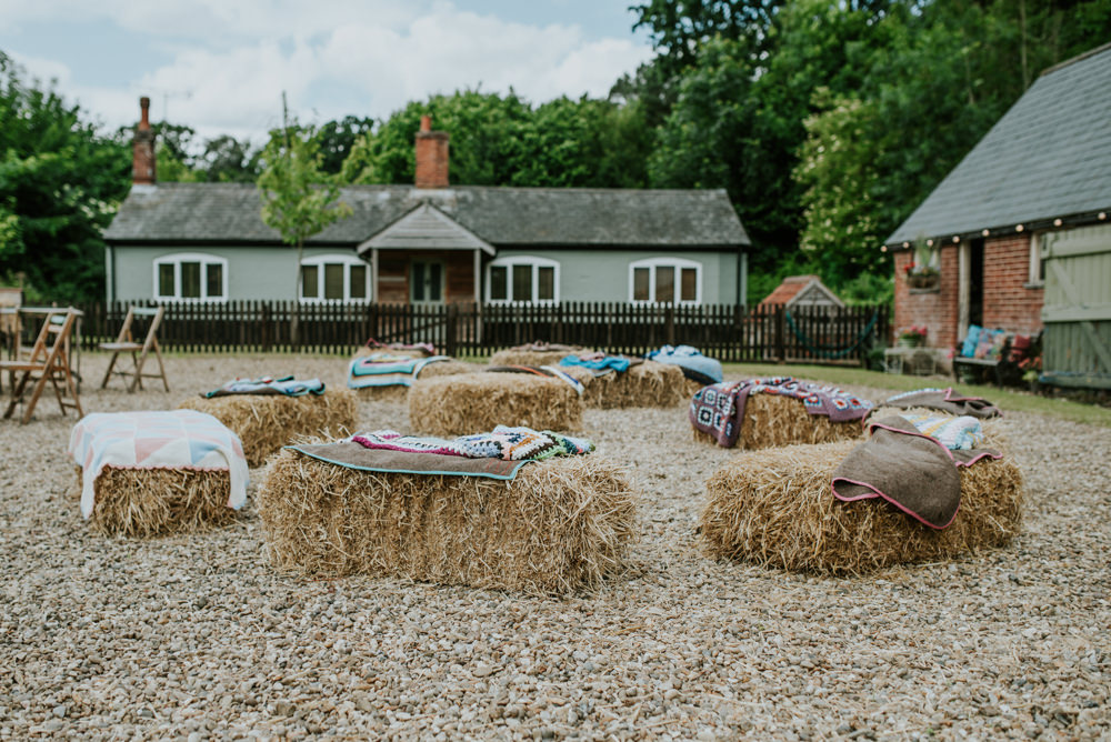 Hay Bale Seating Blankets Edwardian Inspired Wedding Daniel Ackerley Photography