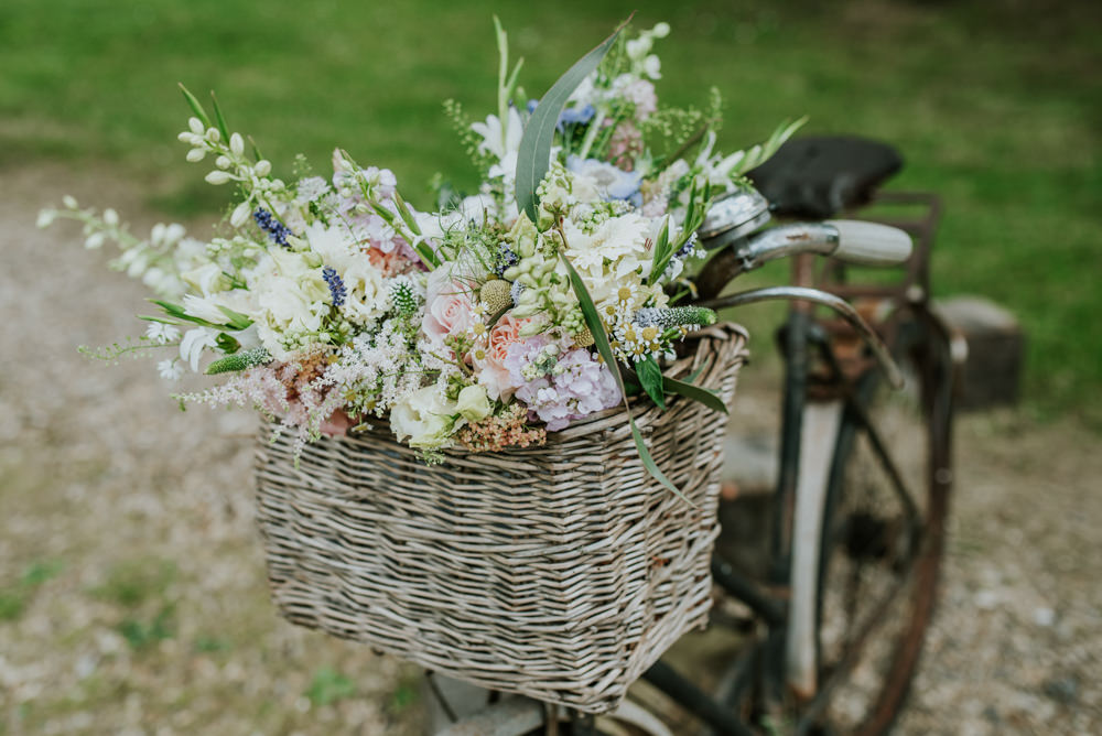 Bicycle Basket Wildflowers Meadow Floral Edwardian Inspired Wedding Daniel Ackerley Photography