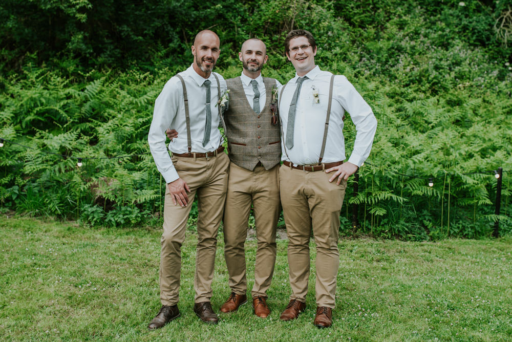 Tweed Waistcoat Braces Chinos Groom Groomsmen Edwardian Inspired Wedding Daniel Ackerley Photography