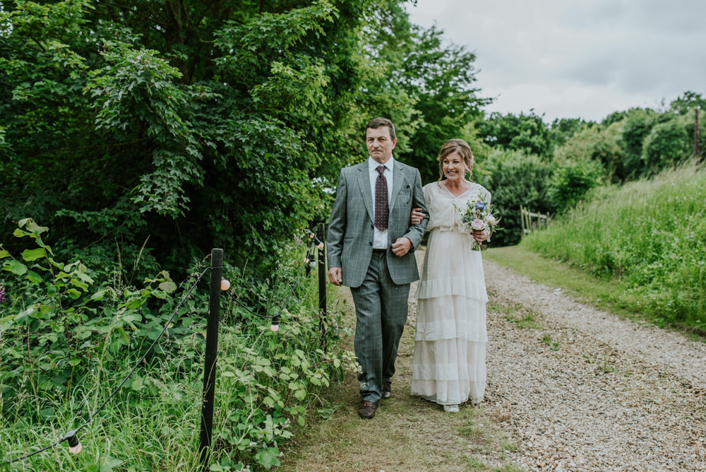 Bride Bridal Vintage Dress V Neck Sleeves Layered Edwardian Inspired Wedding Daniel Ackerley Photography