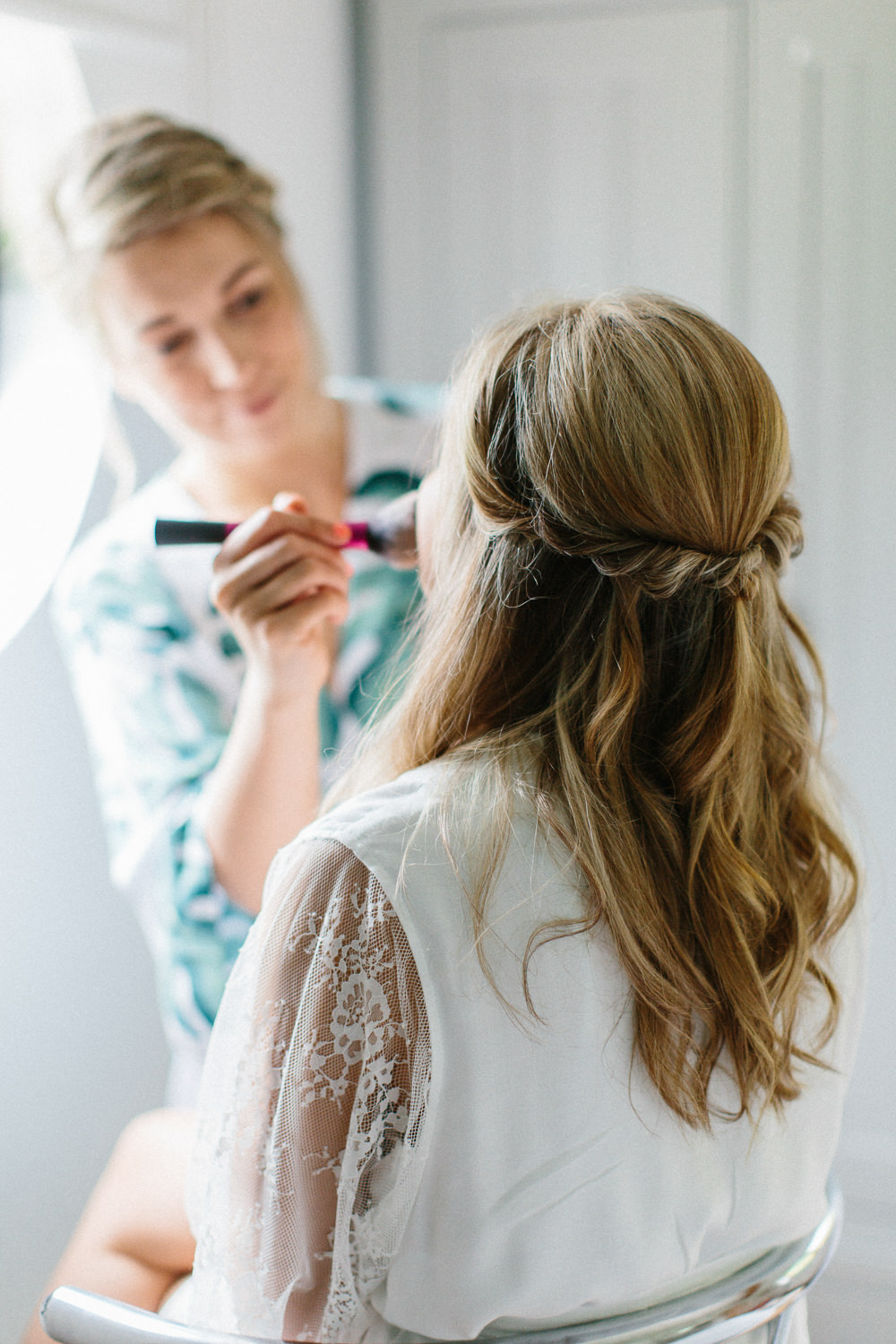 Half Up Do Hair Twist Bride Bridal Garden Ceremony Wedding Melissa Beattie Photography