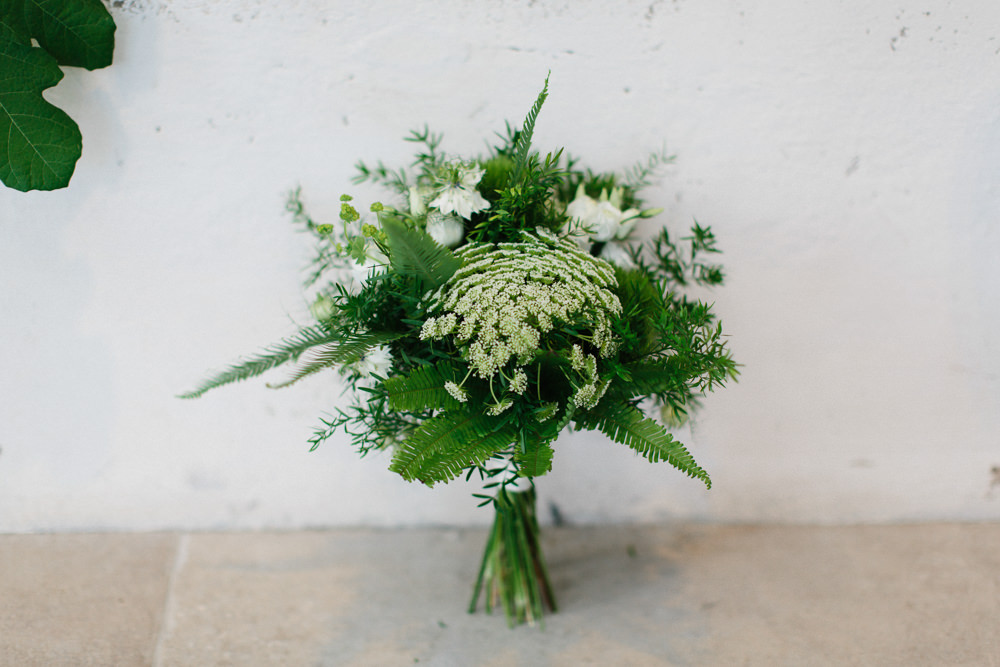 Greenery Bouquet Parsley Garden Ceremony Wedding Melissa Beattie Photography