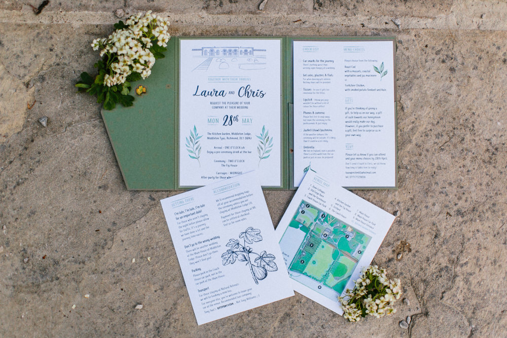 Stationery Green Garden Ceremony Wedding Melissa Beattie Photography