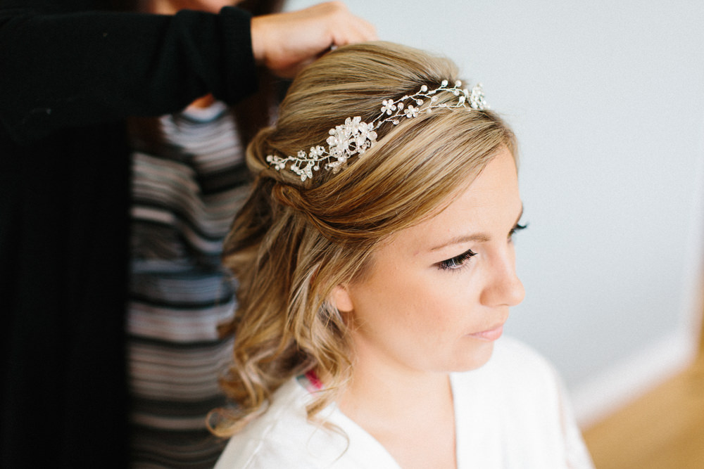 Bride Bridal Hair Vine Garden Ceremony Wedding Melissa Beattie Photography
