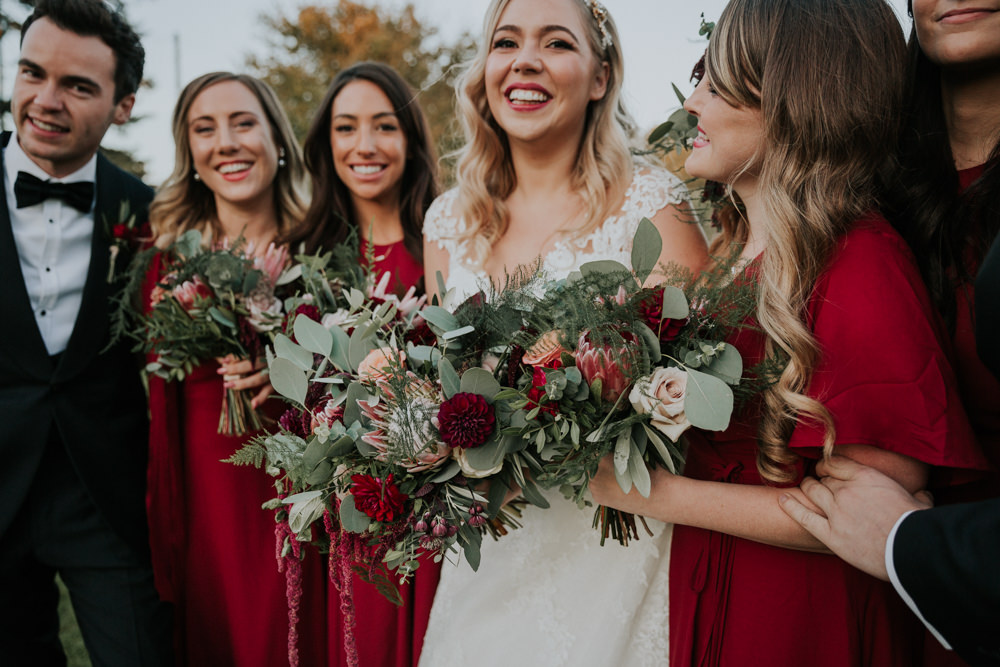 Bride Bridal Bridesmaids Greenery Eucalyptus Dahlia Rose Bouquet Gaynes Park Wedding Kate Gray Photography