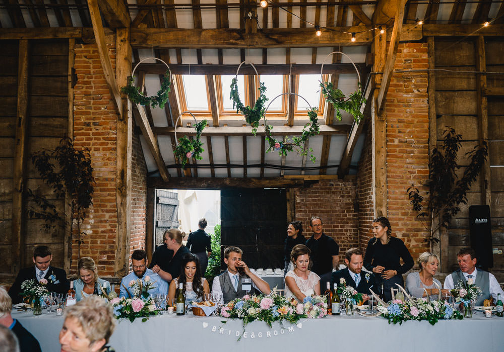 Top Table Greenery Hoop Backdrop Holkham Hall Wedding Luis Holden Photography