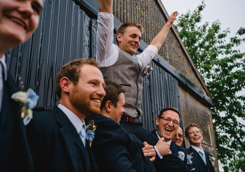 Groom Suit Navy Tweed Waistcoat Groomsmen Holkham Hall Wedding Luis Holden Photography