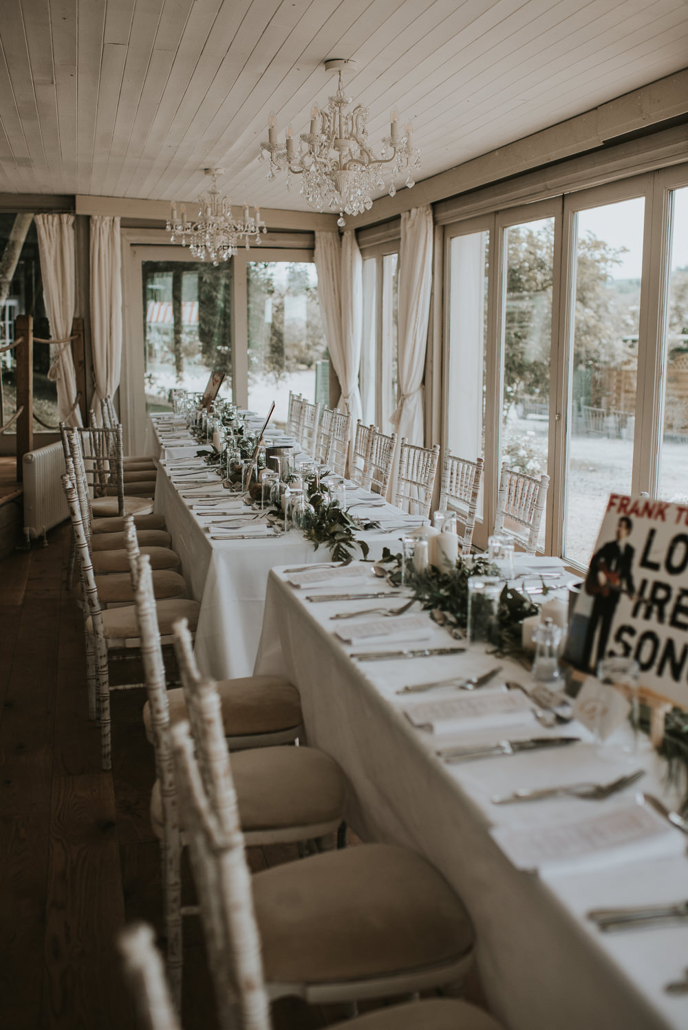 Long Tables Greenery Foliage Swags Garlands Millhouse Wedding Louise Scott Photography