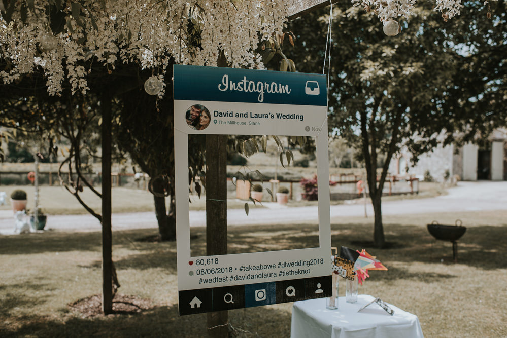 Instagram Cut Out Photo Booth Millhouse Wedding Louise Scott Photography