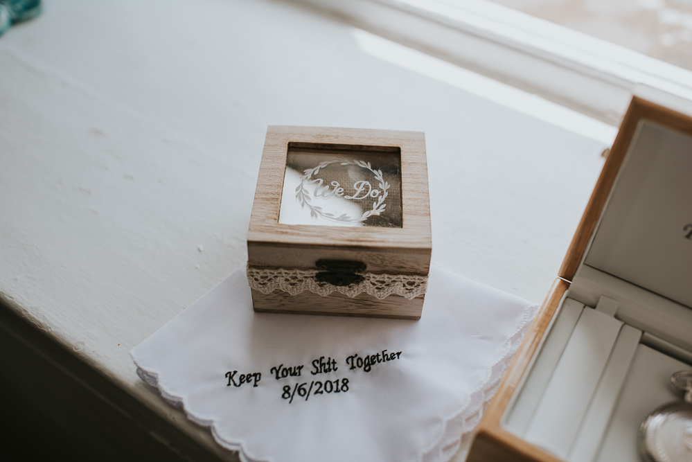 Ring Box Handkerchief Millhouse Wedding Louise Scott Photography