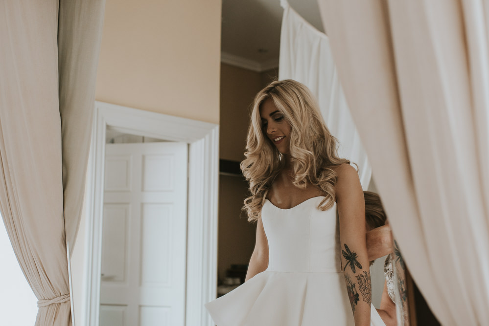 Dress Gown Bride Bridal Strapless Sweetheart Maggie Sottero Princess Millhouse Wedding Louise Scott Photography