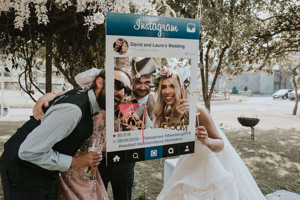 Instagram Cut Out Photo Booth Millhouse Wedding Louise Scott Photography