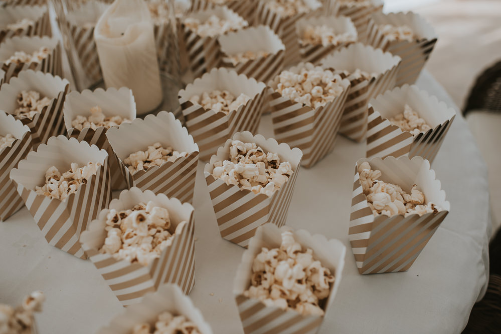 Popcorn Stand Station Millhouse Wedding Louise Scott Photography