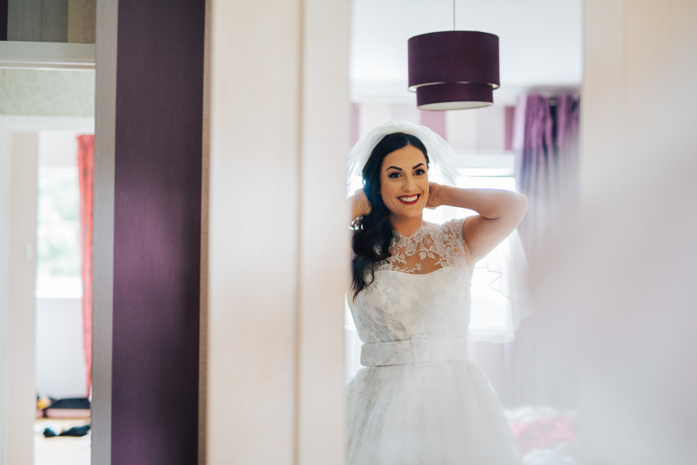 Bride Bridal Dress Gown Lace Belt Monmouth Priory Wedding Loveseen Photography
