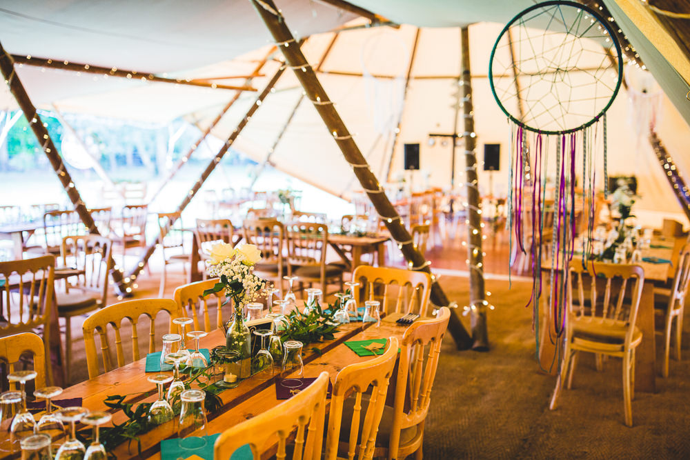Tipi Wooden Table Chair Dreamcatchers Moors Valley Country Park Wedding Livvy Hukins Photography