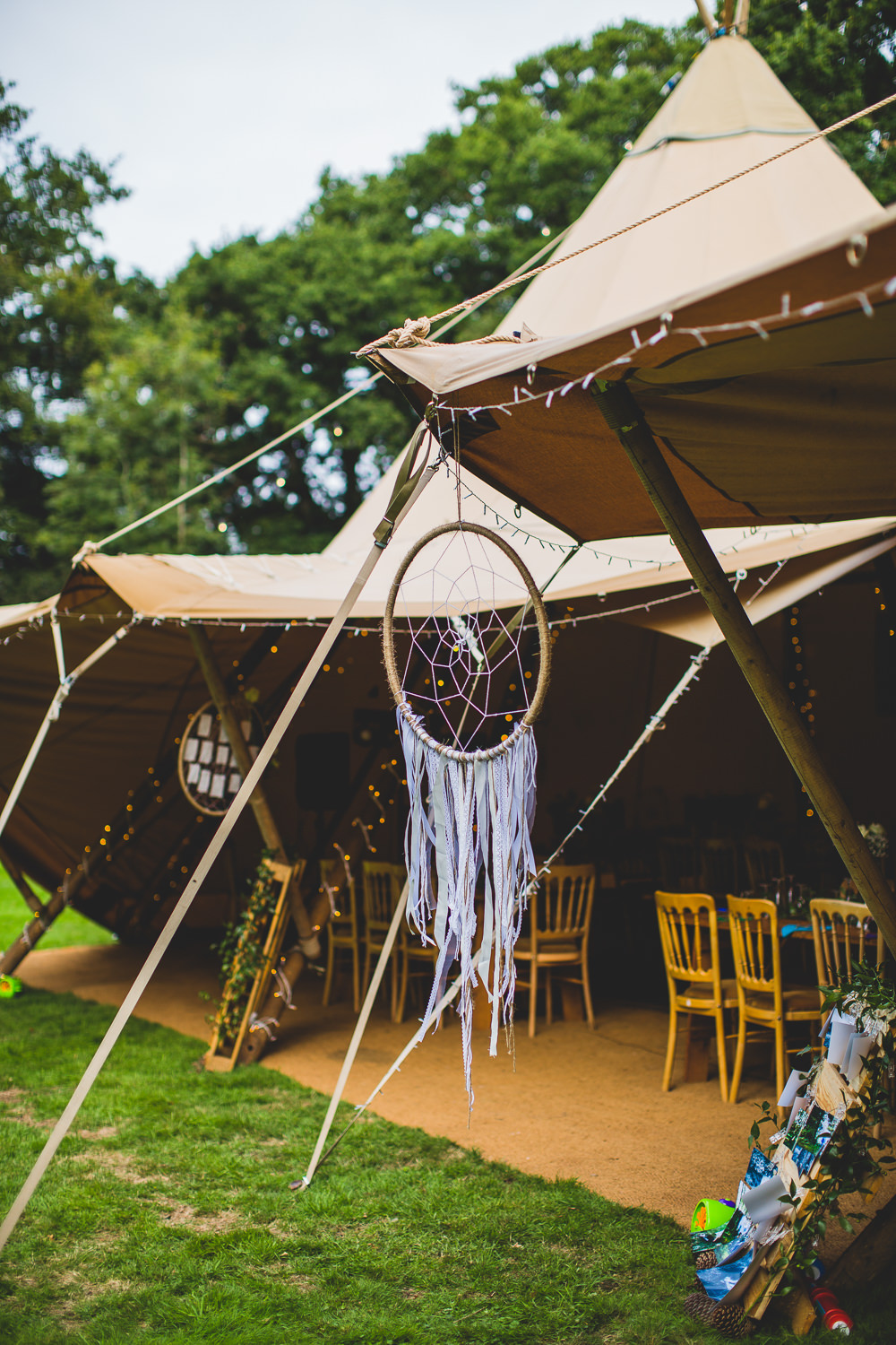 Tipi Dreamcatcher Fairylight Moors Valley Country Park Wedding Livvy Hukins Photography
