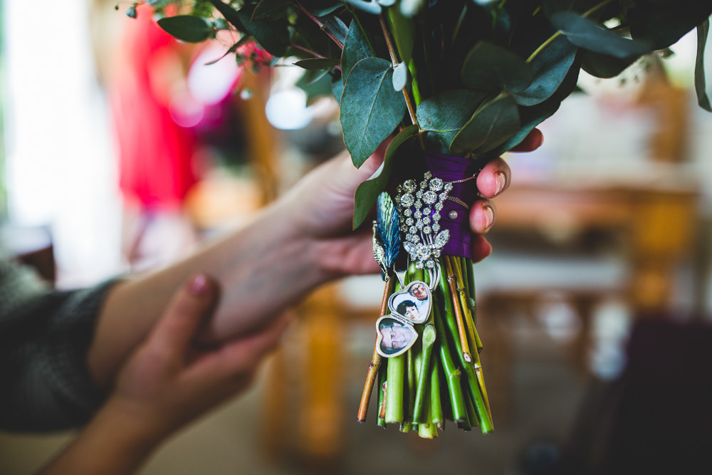 Bouquet Memory Locket Moors Valley Country Park Wedding Livvy Hukins Photography