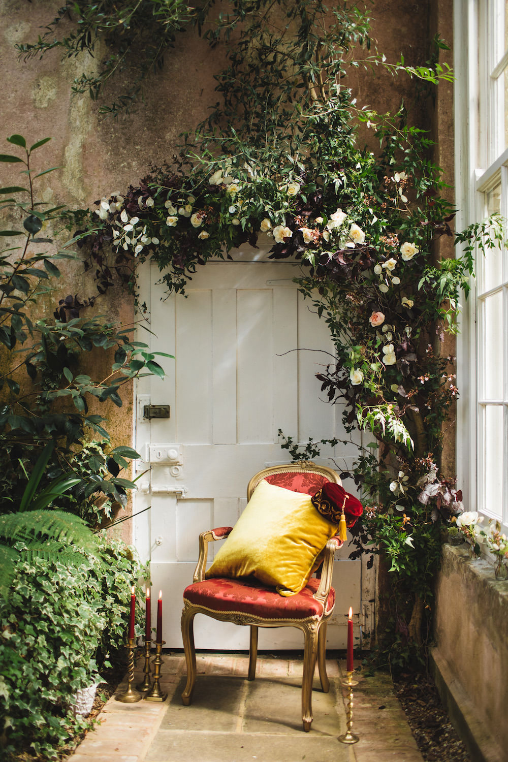 Flower Installation Door Arch Greenery Foliage Orangery Wedding Ideas Cat Lane Weddings