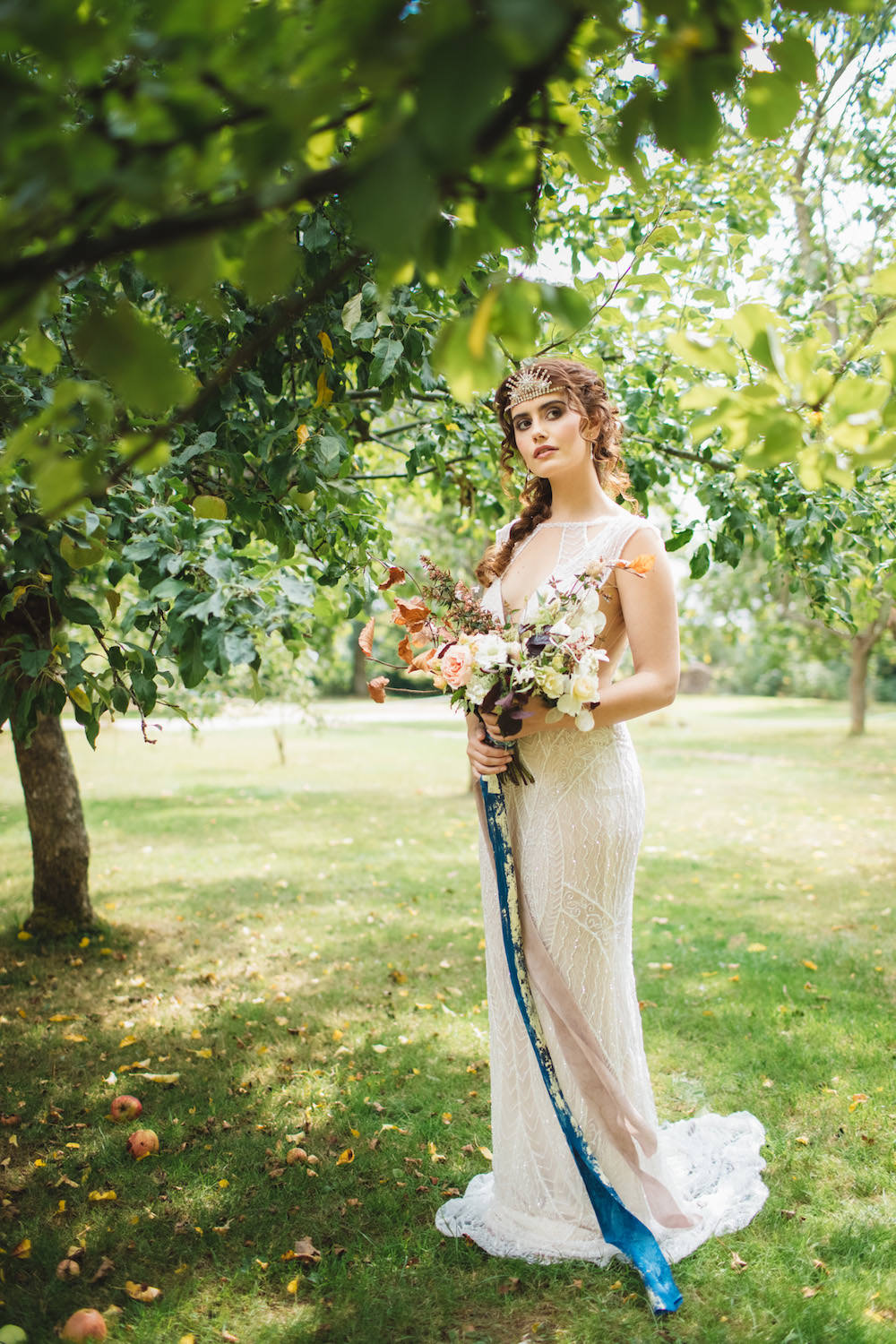 Bride Bridal Dress Gown Beaded Embellished Orangery Wedding Ideas Cat Lane Weddings