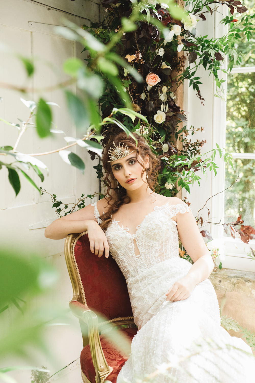 Bride Bridal Dress Gown Lace Orangery Wedding Ideas Cat Lane Weddings