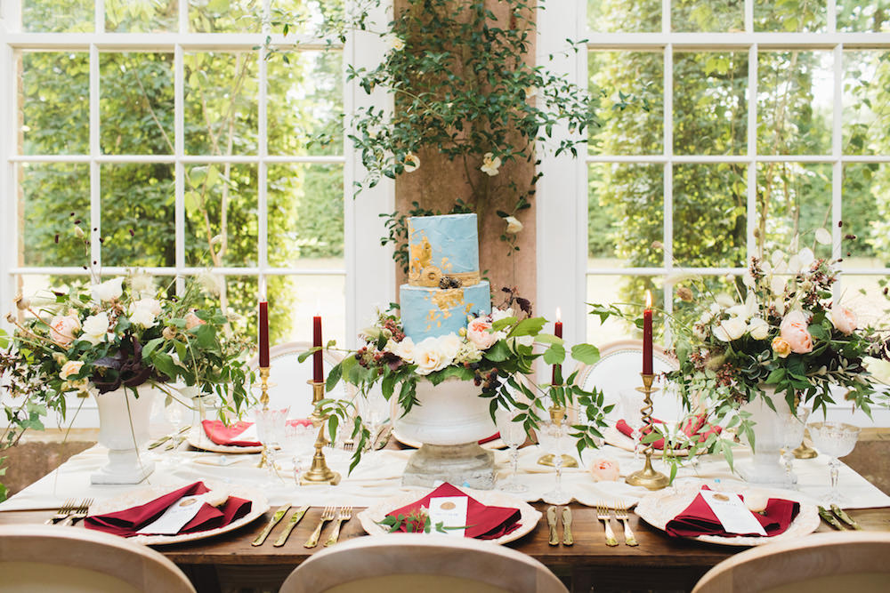 Tablescape Decor Flowers Greenery Foliage Candles Decor Gold Orangery Wedding Ideas Cat Lane Weddings