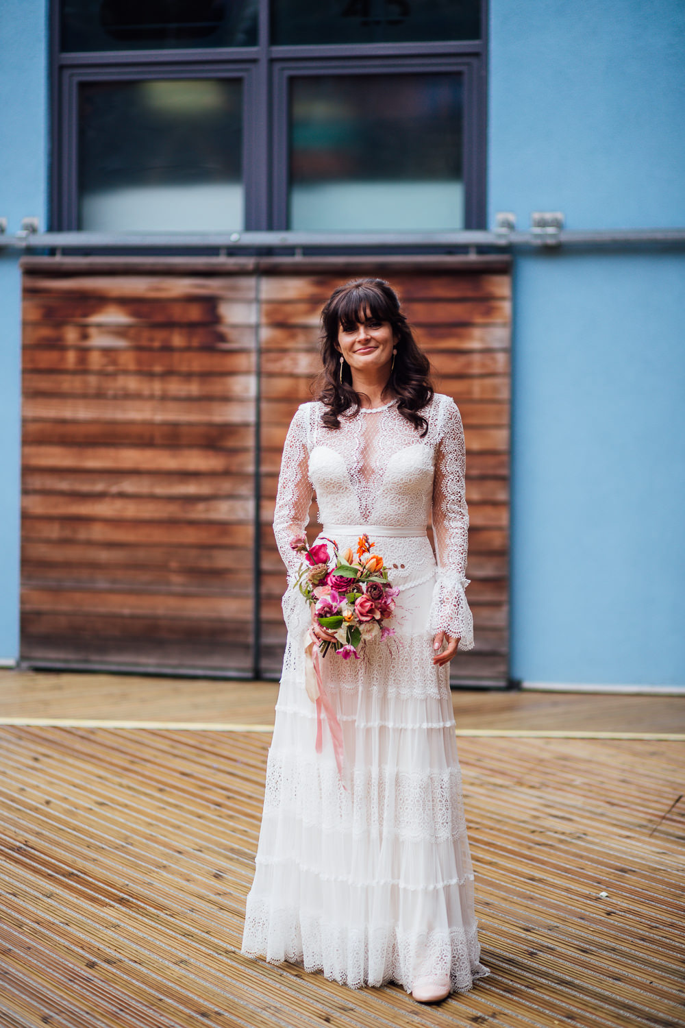 Lace Dress Gown Bridal Bridal Sleeves Catherine Deane Paintworks Wedding Matt Willis Photography