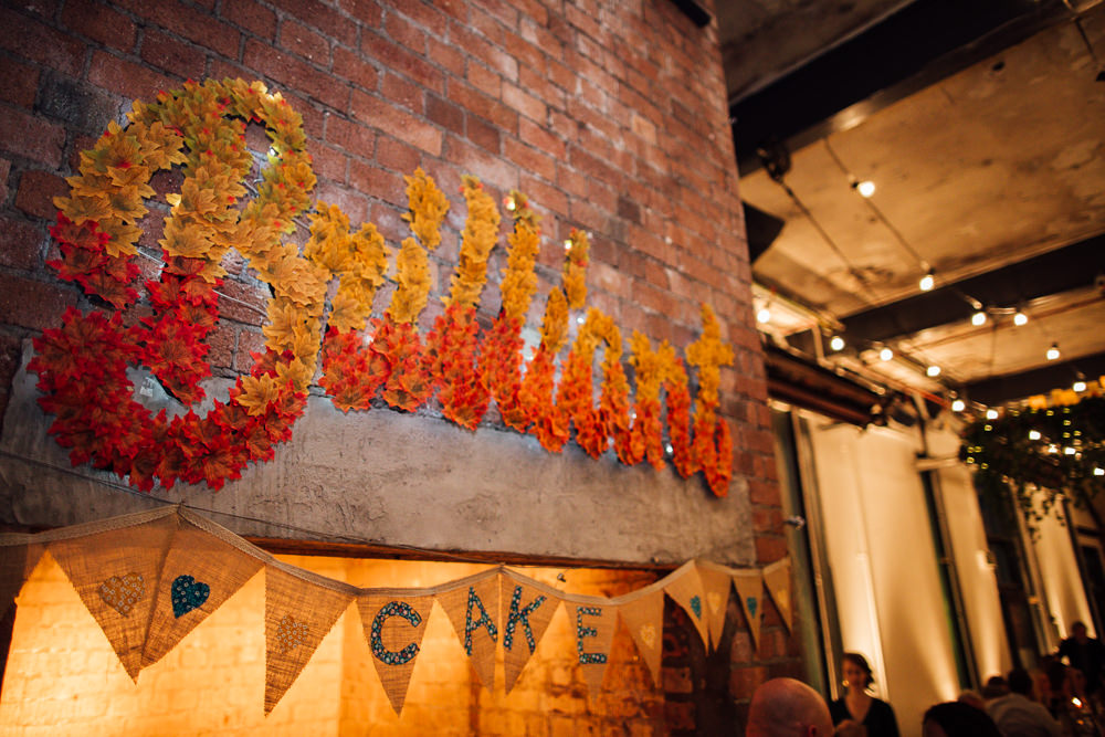 Leaf Leaves Floral Flower Sign Paintworks Wedding Matt Willis Photography