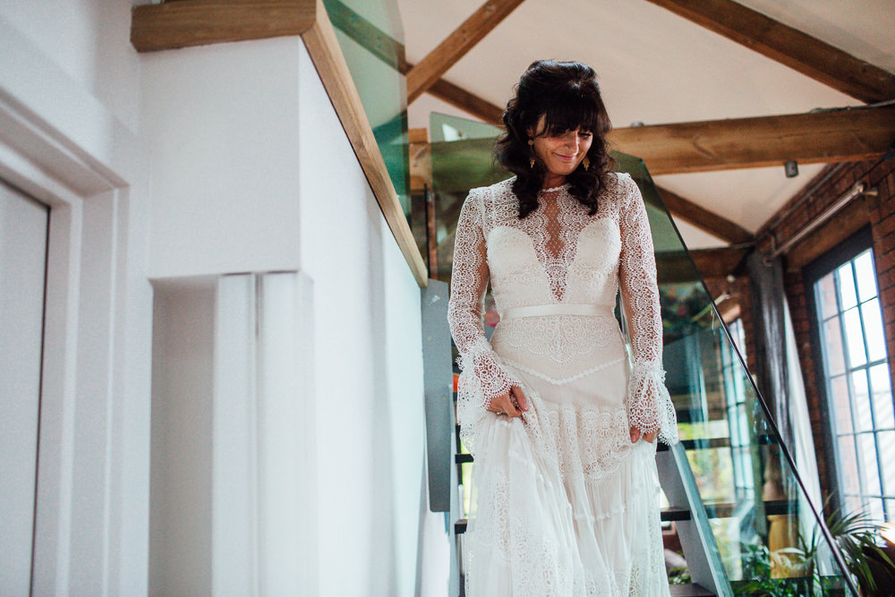 Lace Dress Gown Bridal Bridal Sleeves Catherine Deane Paintworks Wedding Matt Willis Photography