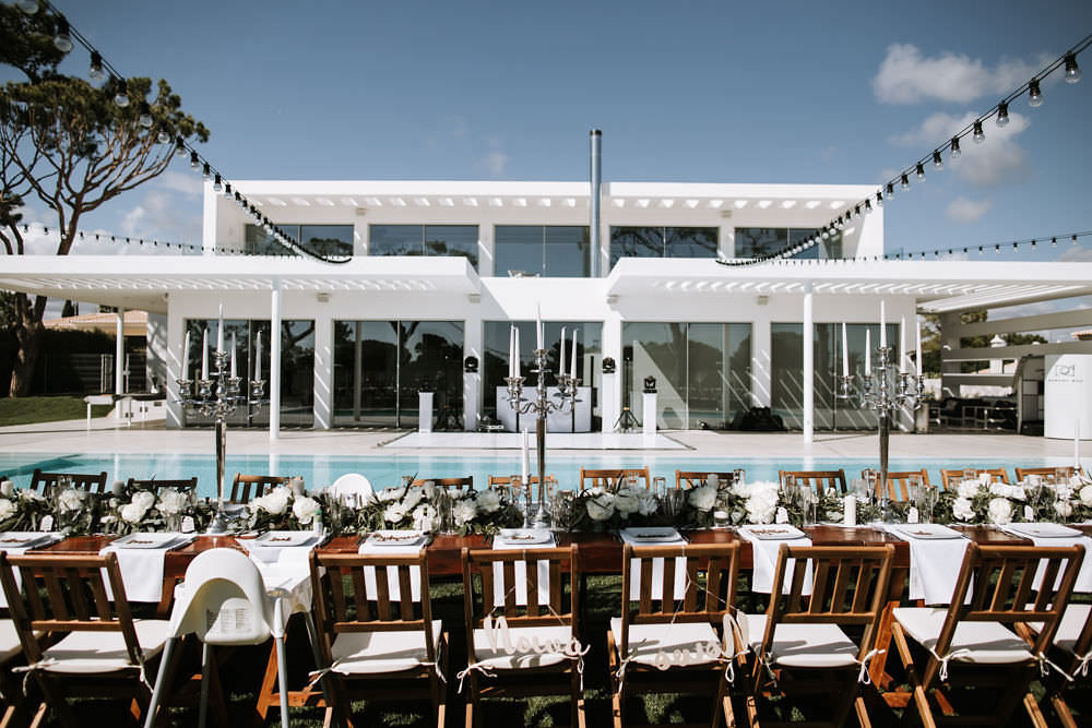 Outdoor Dining Poolside Portugal Destination Wedding Ana Parker Photography