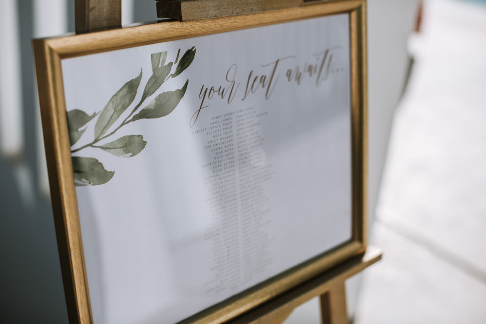 Table Plan Leaf Design Modern Calligraphy Portugal Destination Wedding Ana Parker Photography