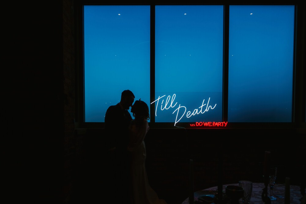 Neon Sign Signage Romantic Wedding Ideas Neon Lighting Kate McCarthy Photography