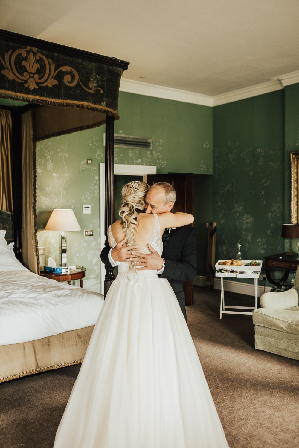 Dress Gown Bride Bridal Maggie Sottero Tulle Embroidered Embellished Train Stubton Hall Wedding Darina Stoda Photography