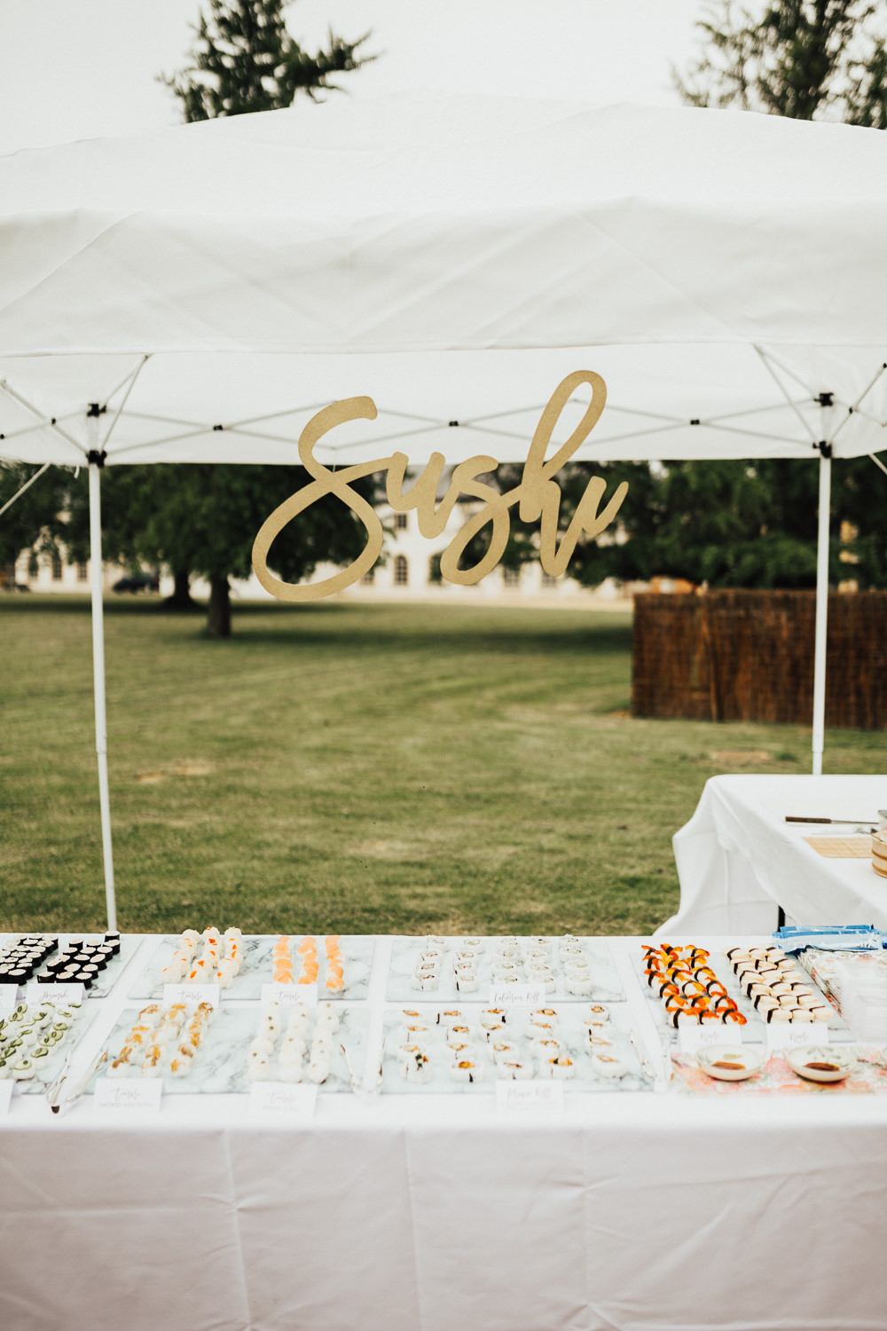 Sushi Bar Station Stand Food Stubton Hall Wedding Darina Stoda Photography