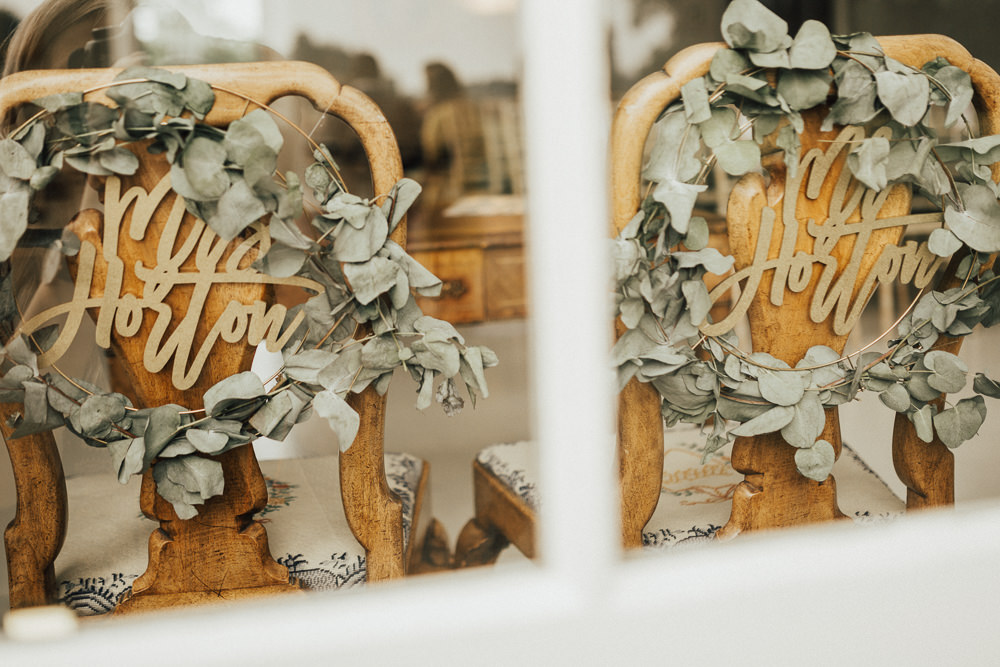 Chairs Decor Greenery Hoops Stubton Hall Wedding Darina Stoda Photography