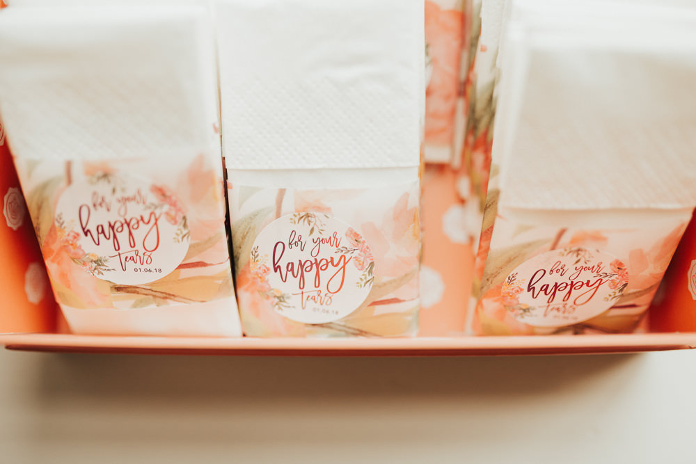 Personalised Tissues Ceremony Stubton Hall Wedding Darina Stoda Photography