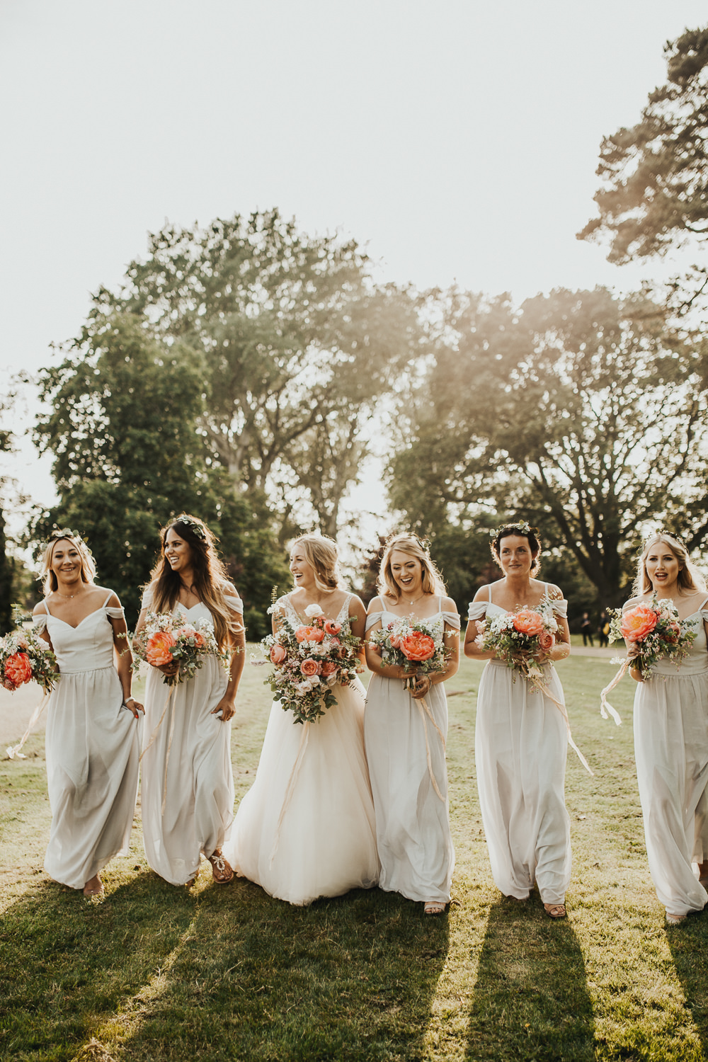 Bridesmaid Bridesmaids Dress Dresses Long Maxi Grey Stubton Hall Wedding Darina Stoda Photography