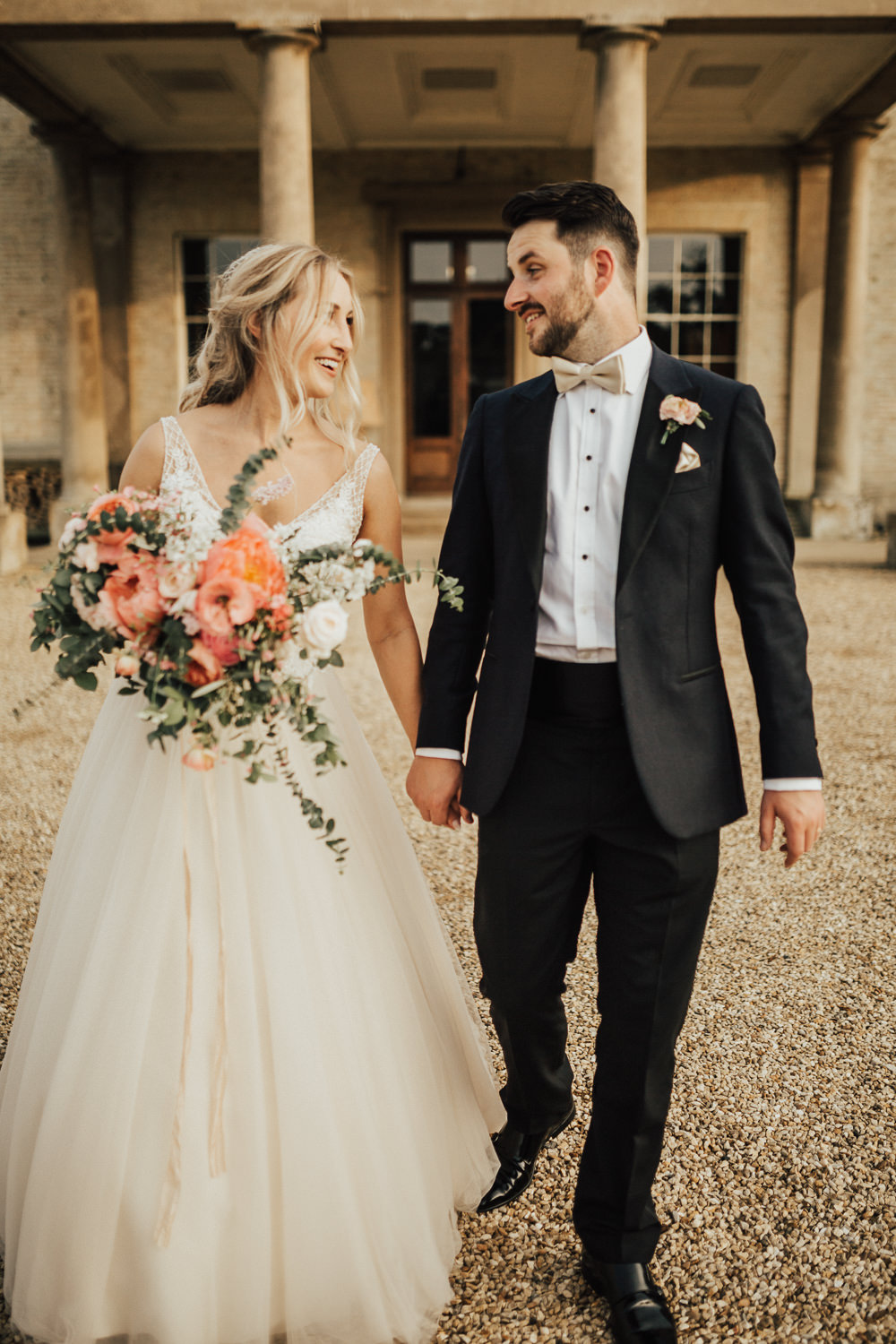 Groom Suit Tux Tuxedo Bow Tie Stubton Hall Wedding Darina Stoda Photography