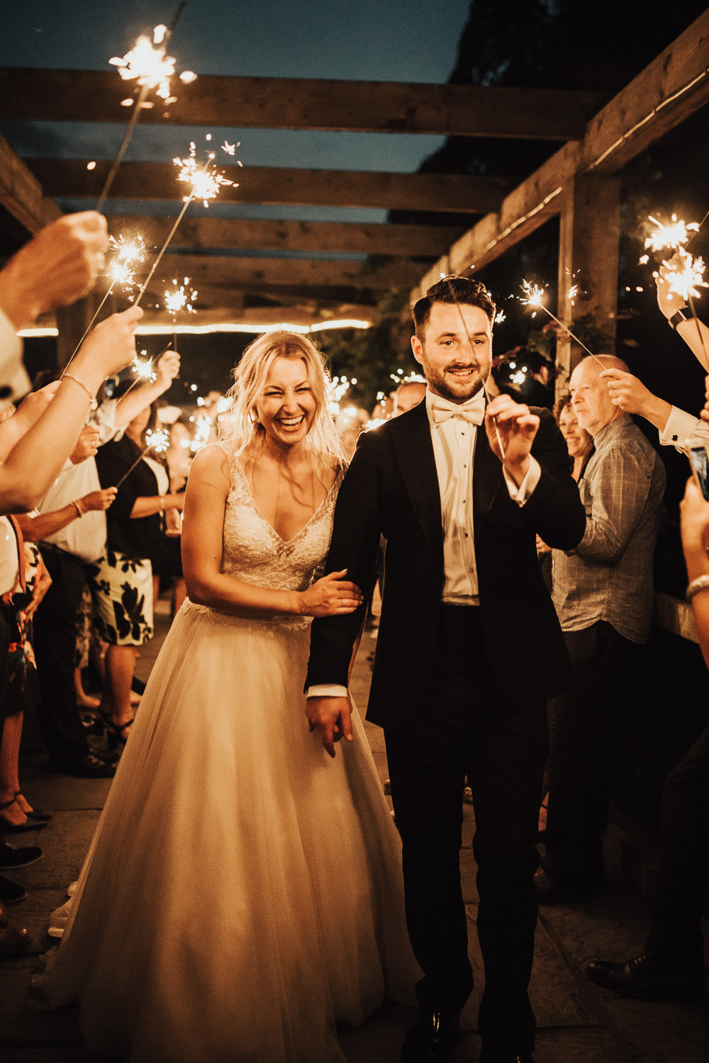 Sparklers Send Off Exit Stubton Hall Wedding Darina Stoda Photography