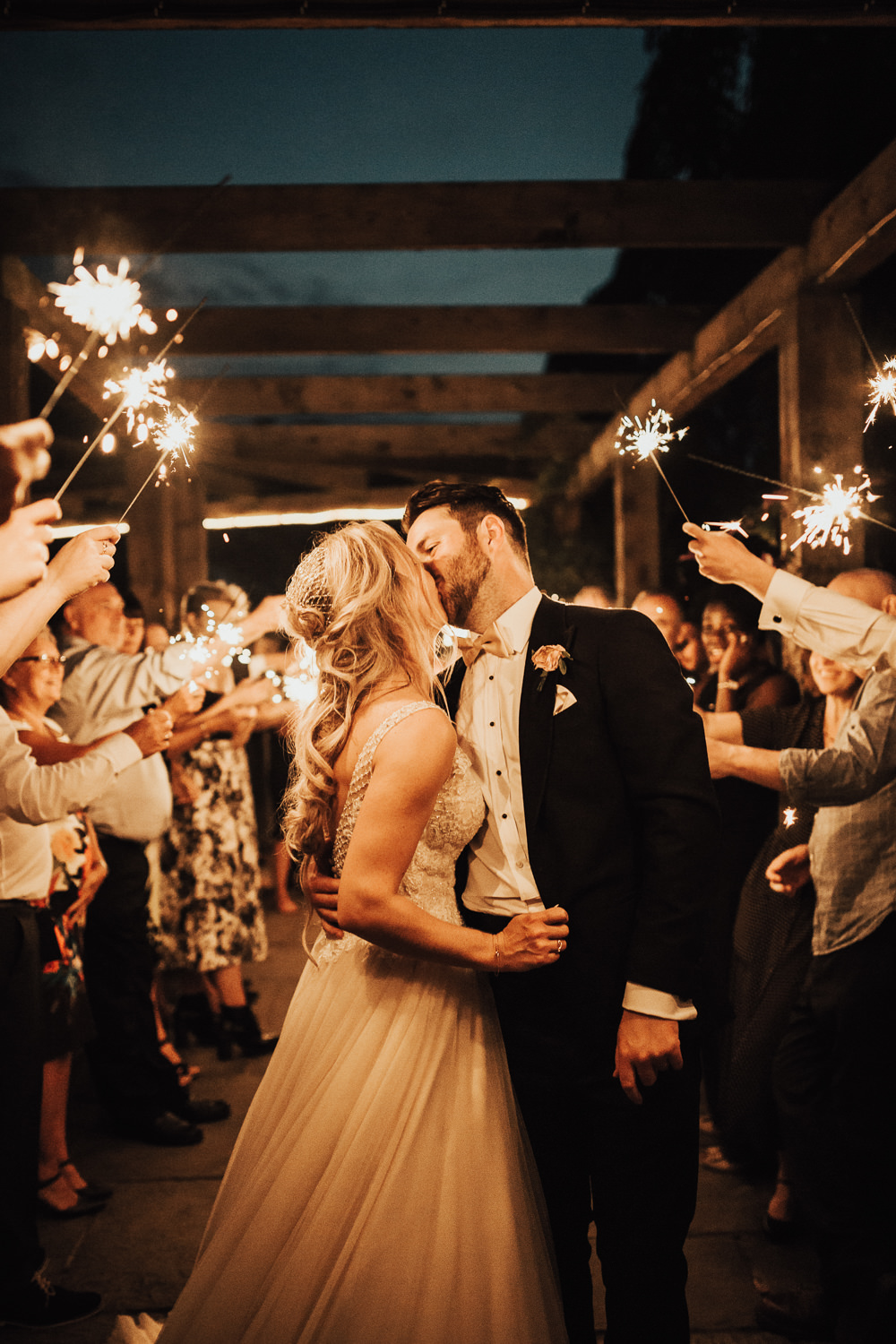Sparklers Send Off Exit Stubton Hall Wedding Darina Stoda Photography